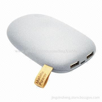 10,400mAh Fashionable Li-cell Dual-USB Port Power Banks, Long Standby Time/Various Colors Available